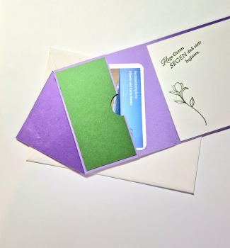 Glückwunschkarte zur Konfirmation mit Gutscheinfach